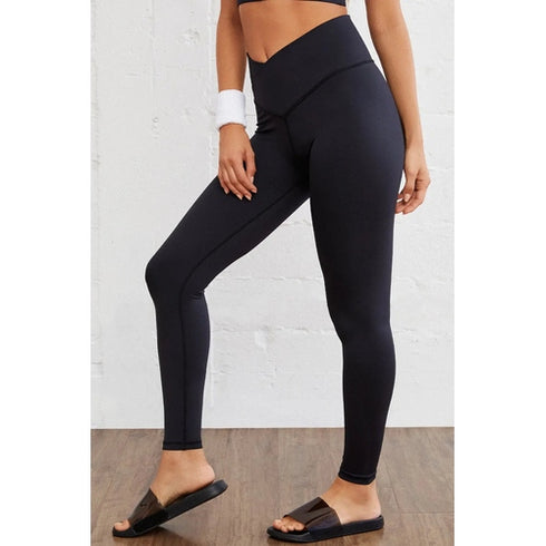 'Seren' Wide Waistband Full Length Leggings - Celes Fashion
